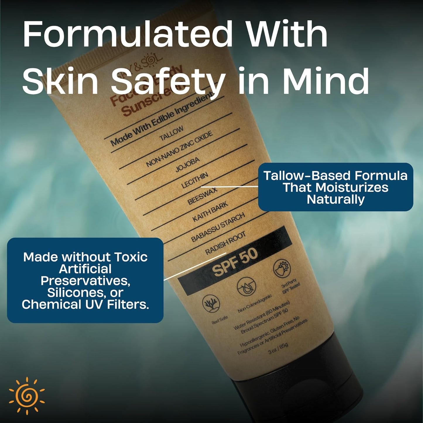 Sky and Sol Mineral Sunscreen SPF 50